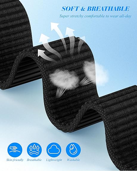 VibEdge Premium Nylon Sport Loop Band Compatible with Apple Watch Series 1-11 | 42mm-49mm - Image 4